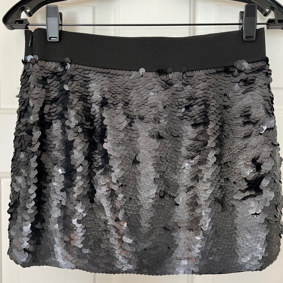 BCBGMAXAZRIA Women Black sequin Skirt XS - Picture 4 of 7